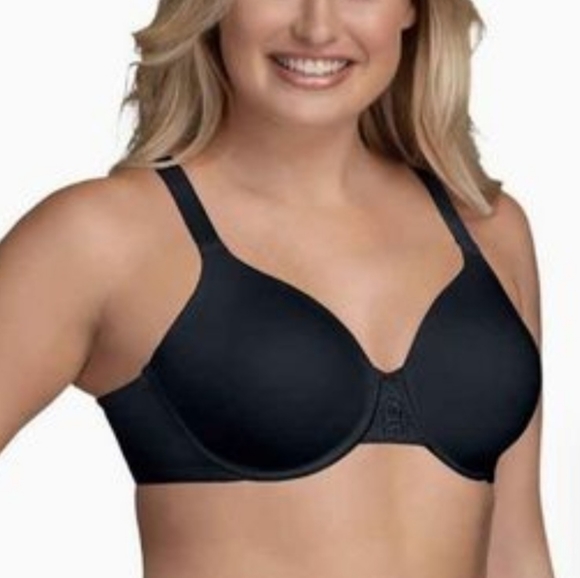 Vanity Fair Black Beauty Back Smoothing Full Figure Bra Size 42DDD or 42F - Picture 8 of 9